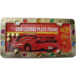 Portaplaca Metálico Gemas