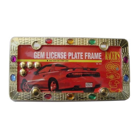 Portaplaca Metálico Gemas
