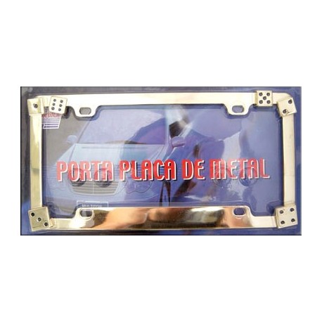 Portaplaca Metálico Dados
