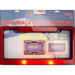 Portaplaca con Luz Rotativa