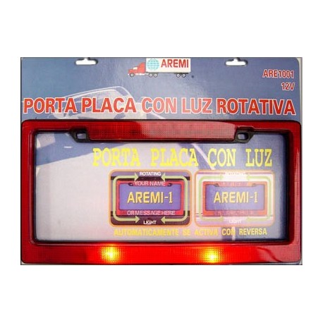 Portaplaca con Luz Rotativa