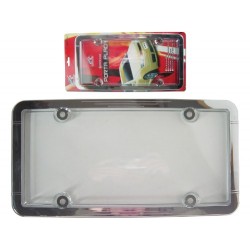 Portaplaca con Mica Cromado