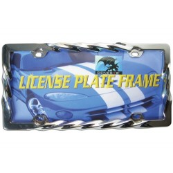 Porta Placa Metálico Trenzado