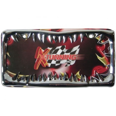 Portaplaca Metálico Colmillos