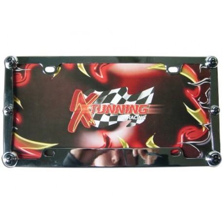 Portaplaca Metálico Bola 8