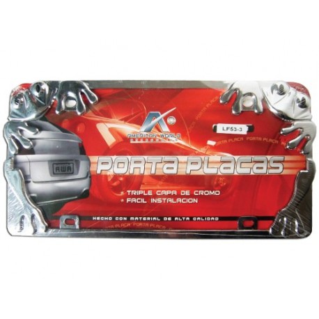 Portaplaca Metálico Ranas