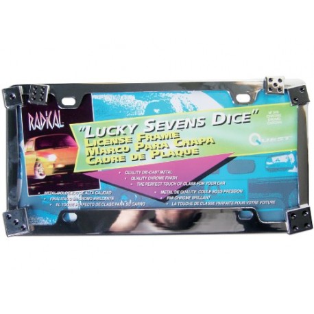 Portaplaca Metálico Dados