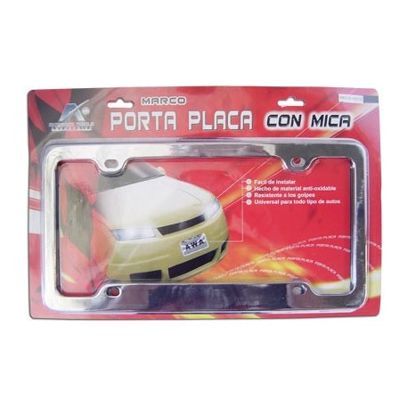 Portaplaca Plástico Cromado