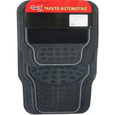 Juego de Tapete 4 Piezas Hule con Alfombra