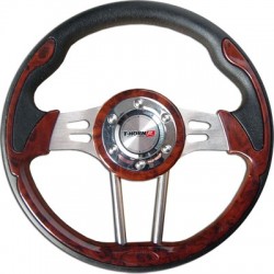 Volante Vinil con Madera