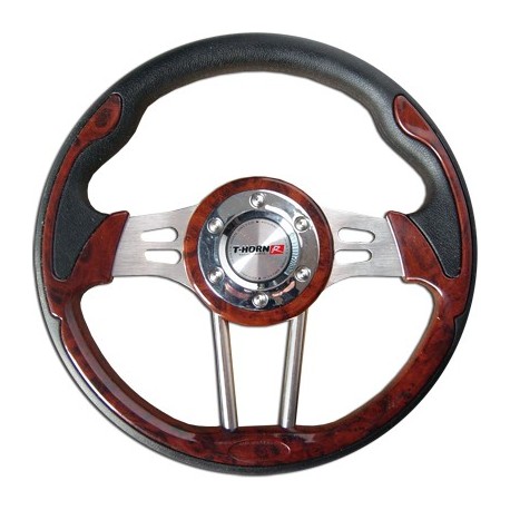 Volante Vinil con Madera