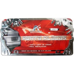 Portaplaca Metálico Ranas