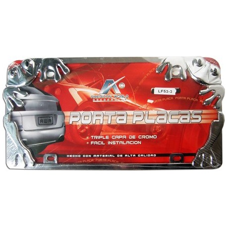 Portaplaca Metálico Ranas
