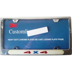 Portaplaca Metálico Cromado