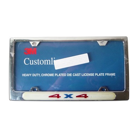 Portaplaca Metálico Cromado