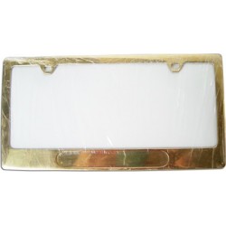 Portaplaca Metálico Dorado