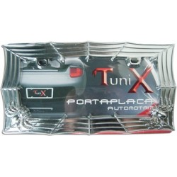 Portaplaca Metálico Arañas