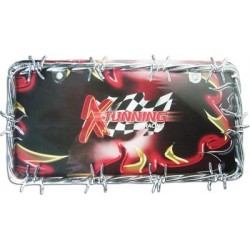 Portaplaca Metálico Púas Grandes