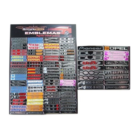 Exhibidor Emblema 100 Piezas