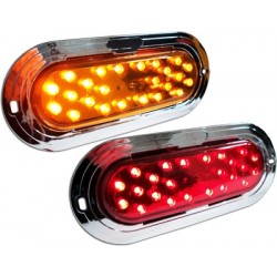 Plafón Ovalado Cromado 24 LED