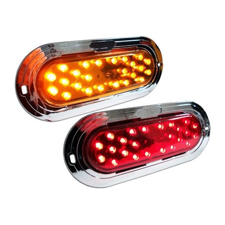 Plafón Ovalado Cromado 24 LED