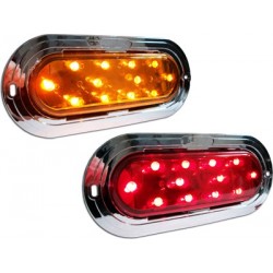 Plafón Ovalado Cromado 12 LED