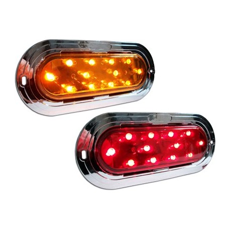 Plafón Ovalado Cromado 12 LED