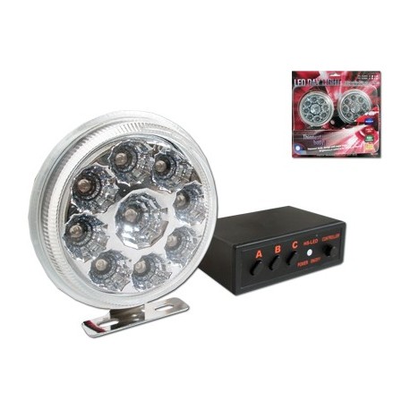 Faro Redondo LED´s con Funciones