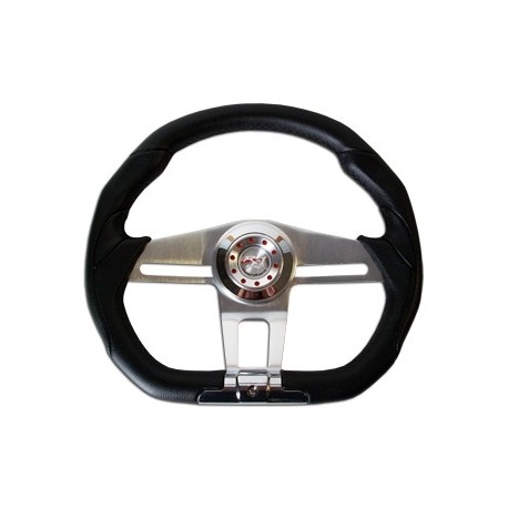 Volante Deportivo Negro/Cromo