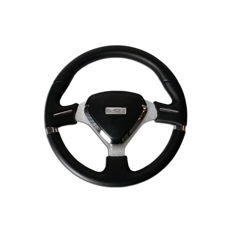 Volante Deportivo Negro/Cromo