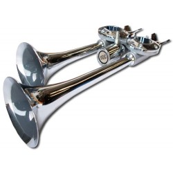 Corneta Aire Cromada Doble Corta