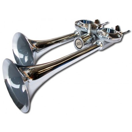 Corneta Aire Cromada Doble Corta