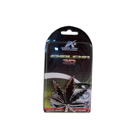 Emblema Cromado 3D Marihuana