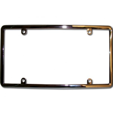 Portaplaca Metálico Cromado Delgado