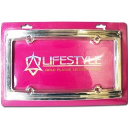 Portaplaca Plástico Dorado Lifestyle