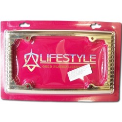 Portaplaca Plástico Dorado Lifestyle